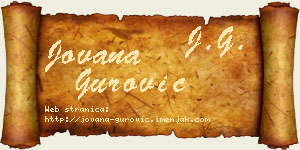 Jovana Gurović vizit kartica